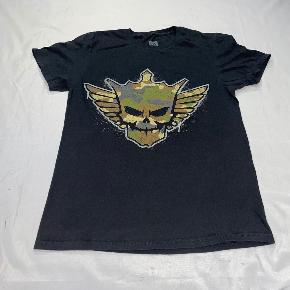 WWE Authentic Cody Rhodes American Nightmare Camo Skull Graphic T-Shirt Small